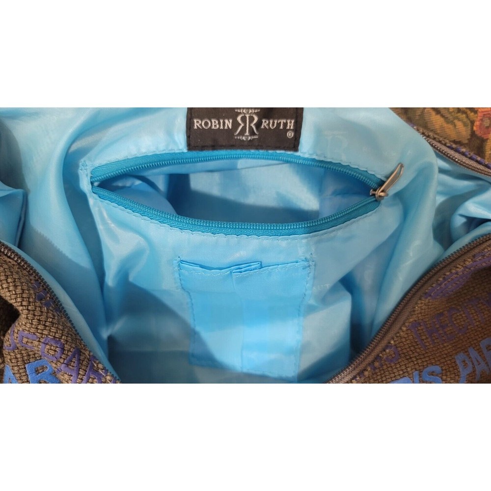 Robin Ruth City Bag RARIS Brown Blue NEW - Picture 8 of 9
